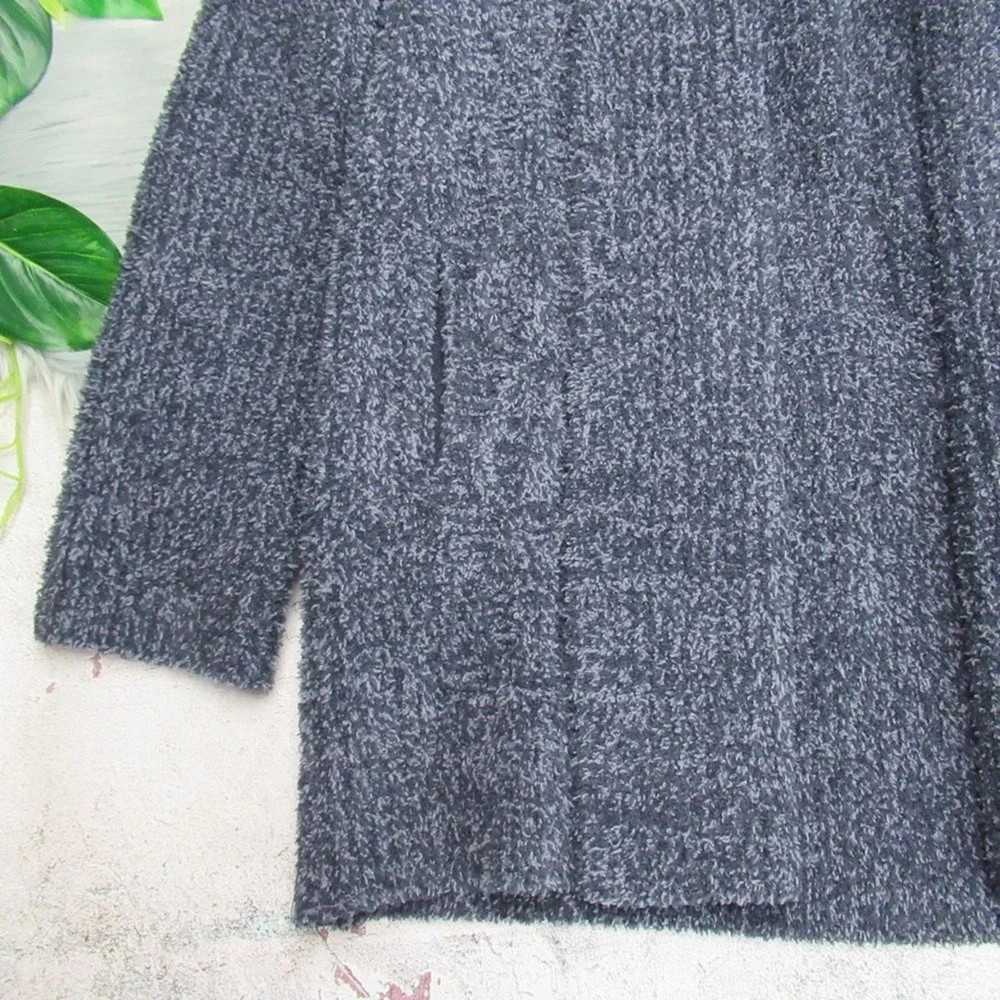 BAREFOOT DREAMS Blue CozyChic Cabin Cable Knit Cardigan Women’s Size Small